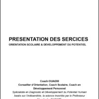GUIDE DE PRESENTATION DES SERVICES DE COACH OUAGNI